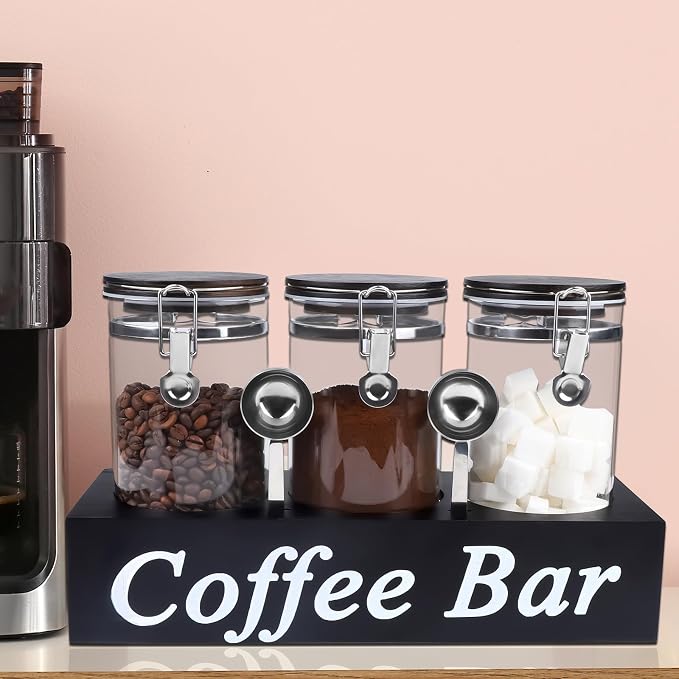 WYTAOHZL 3PCS Glass Coffee Containers - Image 4