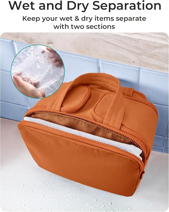 BAGSMART Travel Toiletry Bag, Puffy Toiletry Bag - Image 4