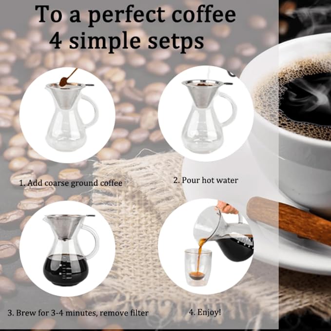 34oz Pour Over Coffee Maker - Image 6