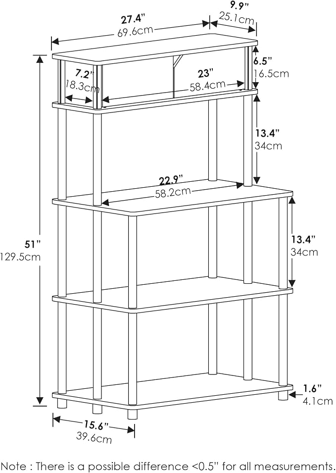 Furinno Turn-N-Tube Toolless Storage Shelf - Image 6