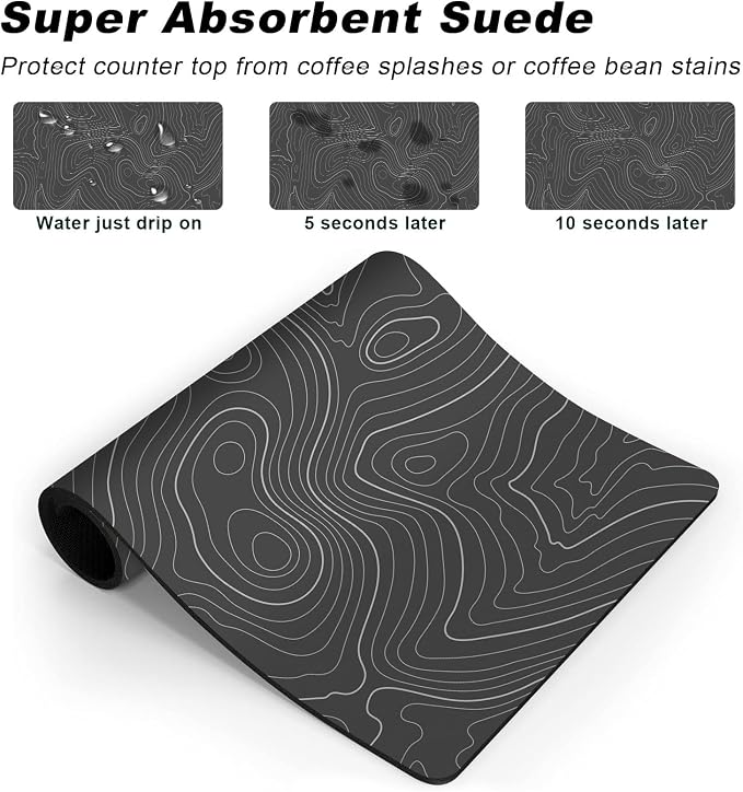 Coffee Mat, Coffee Bar Accessories Fit Under Coffee Maker Espresso Machine - Image 3
