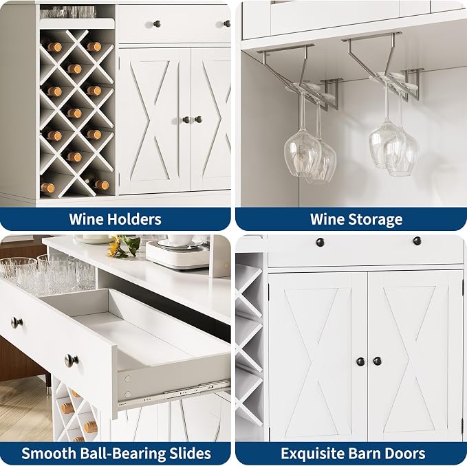 IDEALHOUSE 72 Inch Tall Kitchen Pantry Cabinet - Image 4