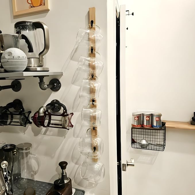 Yohsnor Wall-Mounted Coffee Mug Rack - Image 6