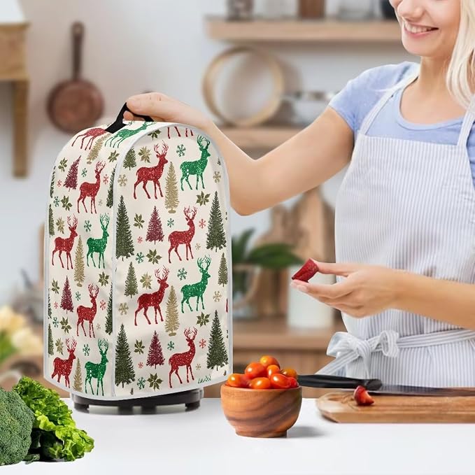 Christmas Trees Deer Blender Dust Cover, Anti Fingerprint Polyester Stand Mixer - Image 3