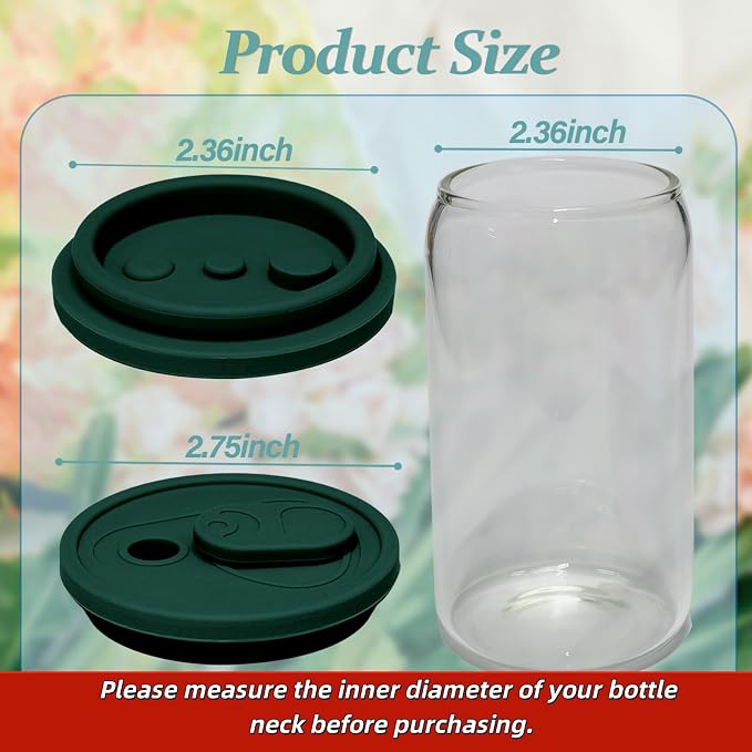 4 Pack Silicone Lids for Glass Cups - Image 2