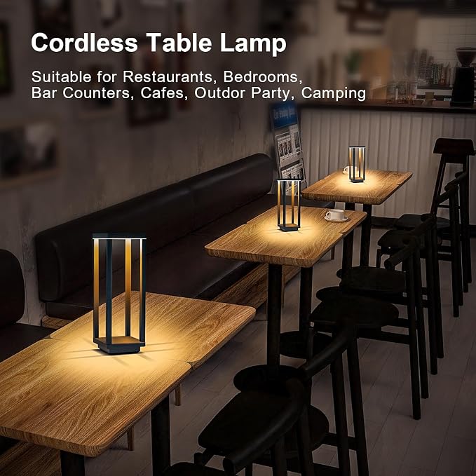 4 Pack Cordless Table Lamp Rechargeable, IP55 Waterproof, 60h Runtime Protable - Image 8