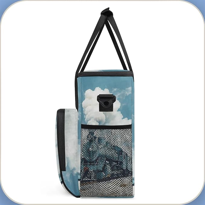 Steam Train Coffee Maker Carring Bag, Large Insulated Storage Organizer Case - Image 4