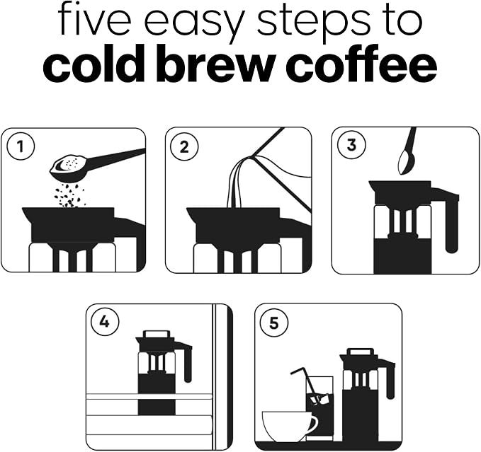 COFFEE BEAR – Cold Brew Coffee Maker and Iced Tea Brewer, Large 1.3L - Image 4
