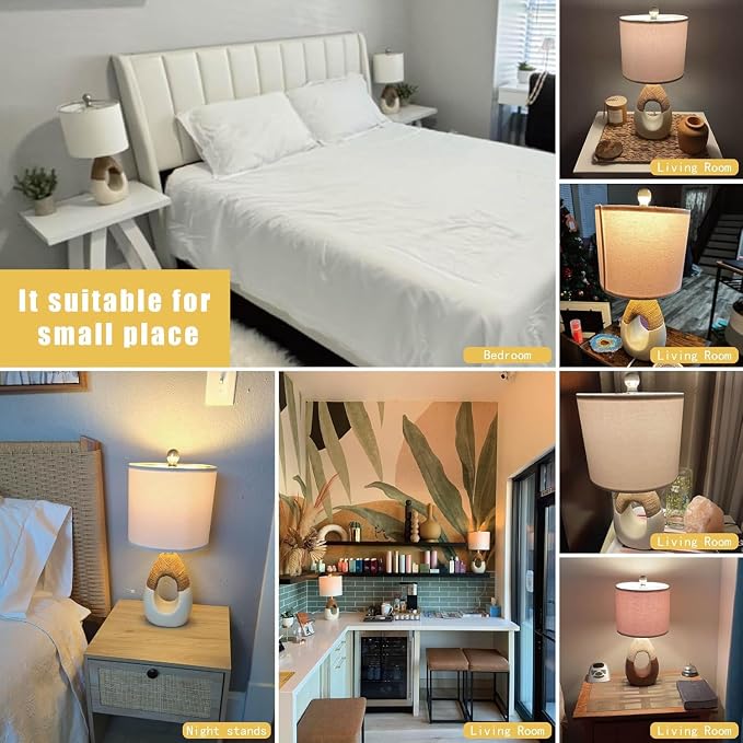 OYEARS 19'' Small Boho Table Lamps - Image 5