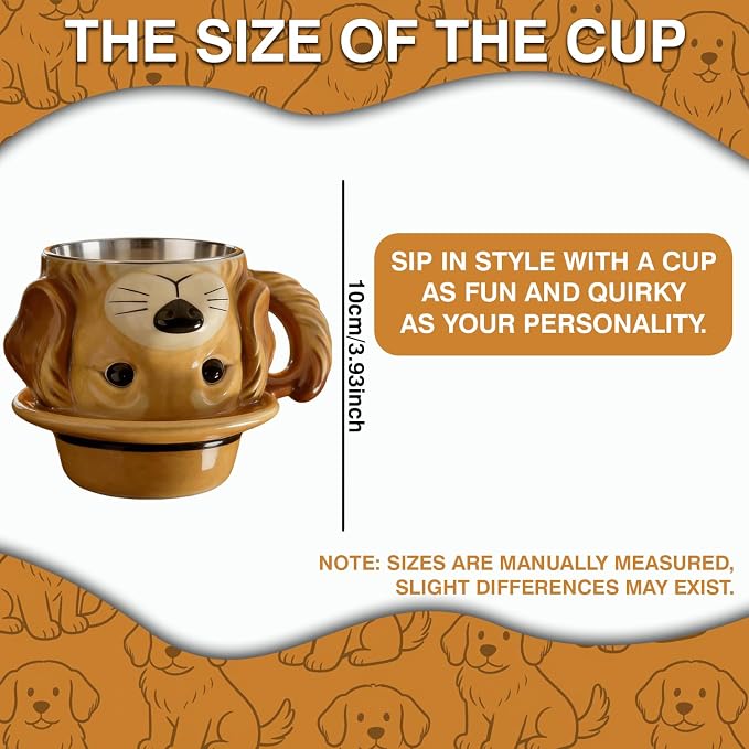 FACE N FACE Golden Retriever Mug - Image 3