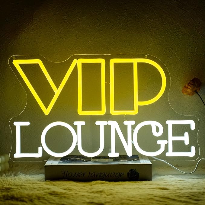 VIP Lounge Neon Sign Dimmable VIP Neon Light Sign by Unknown