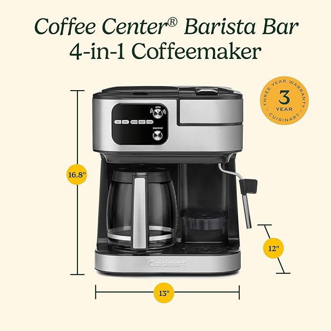 Cuisinart Coffee Center Barista Bar 4-in-1 Coffee Maker, Single-Serve Pods - Image 7