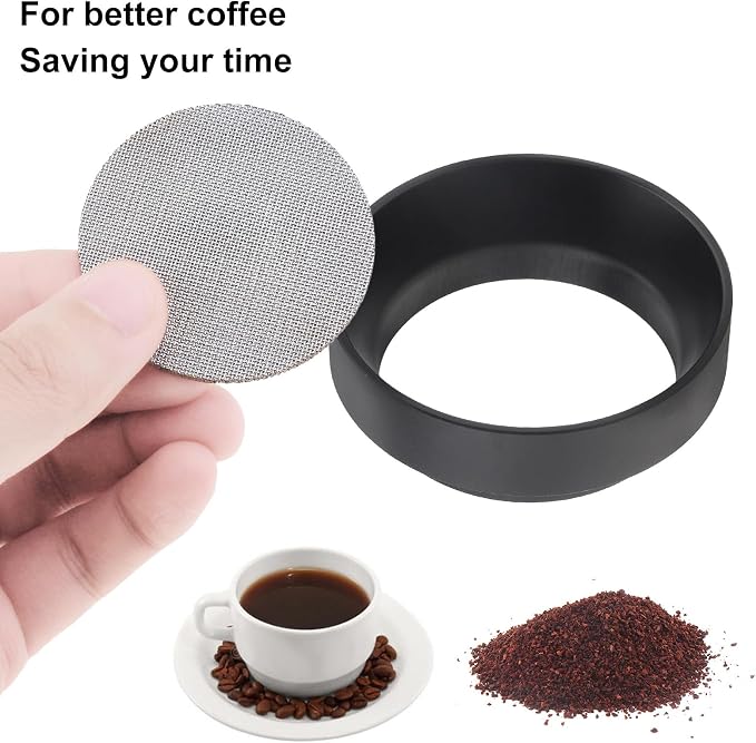 51mm Espresso Dosing Funnel and Stainless Steel Puck Screen, Magnetic Espresso - Image 2