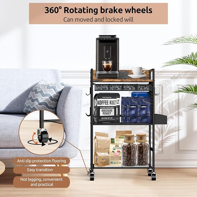 Compact Coffee Bar Cabinet - Image 5
