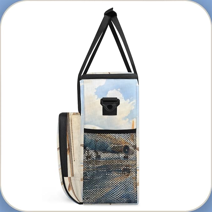 Airplane Airport Coffee Maker Carring Bag, Large Insulated Storage Organizer - Image 4