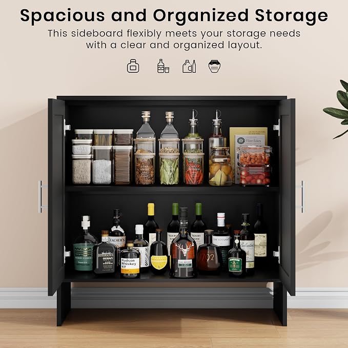 DHZ 63” Buffet Cabinet Set of 2, Accent Cabinet - Image 4