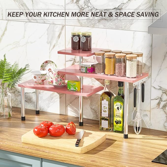 ZHWS Bathroom Counter Organizer Corner Shelf – Bathroom Organization Bamboo 3 - Image 5