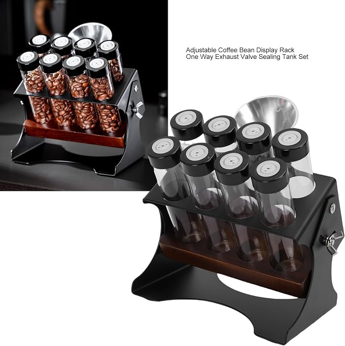 banapoy Single Dose Coffee Bean Storage Tubes and Stand, Adjustable Large - Image 2