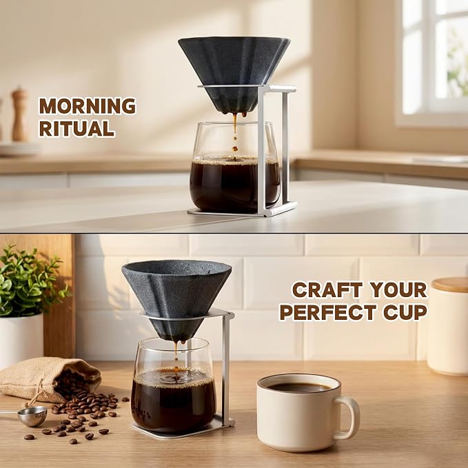 Pour over Dripper Stand, Foldable Espresso Coffee Machine Stand, Lightweight & - Image 4