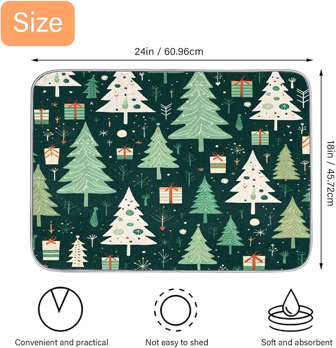 Dish Drying Mat, Kitchen Counter Quick Dry Pads - Image 2