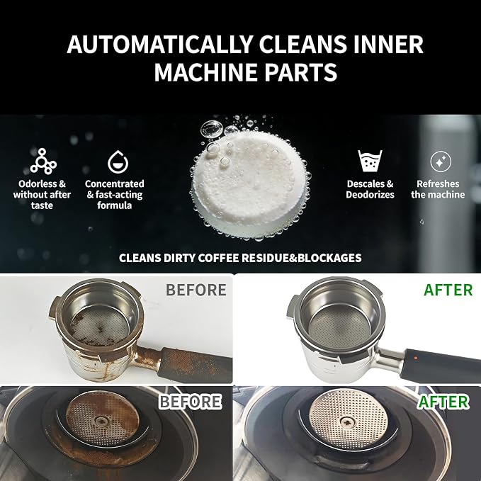 Espresso Puck Screen and Portafilter Funnel, Cleaning Tablets, Disc - Image 5