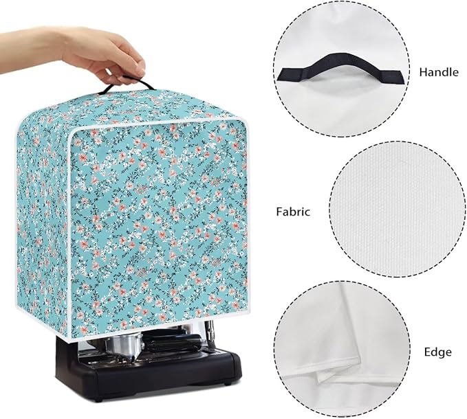 Floral Prints Coffee Machine Cover Heavy Duty Heat Resistant Waterproof - Image 5
