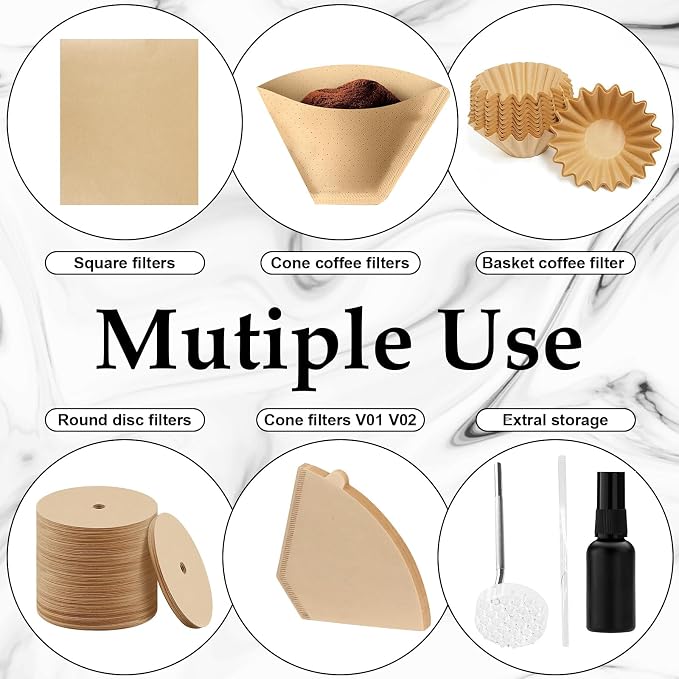 Black Coffee Filter Holder Wood Filter Storage Stand Coffee Paper Storage - Image 3