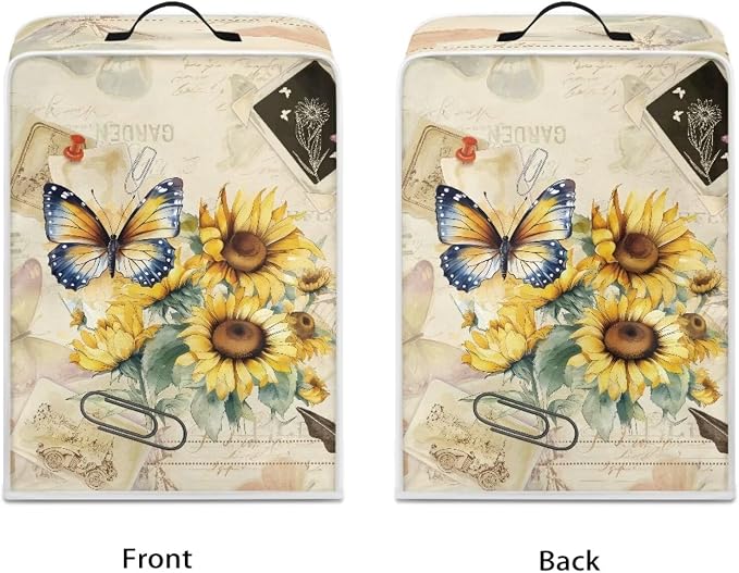 Sunflower Butterfly Coffee Maker Dust Protection Lightweight Kitchen Appliance - Image 2