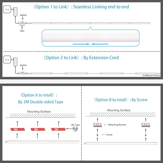 Under Cabinet Lights, Plug in, Seamlessly Linkable 12 Inch, 6 - Image 4