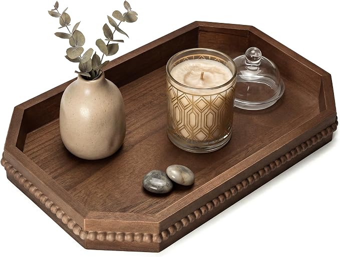 Decorative Tray with Beaded Edge by EOSAHR