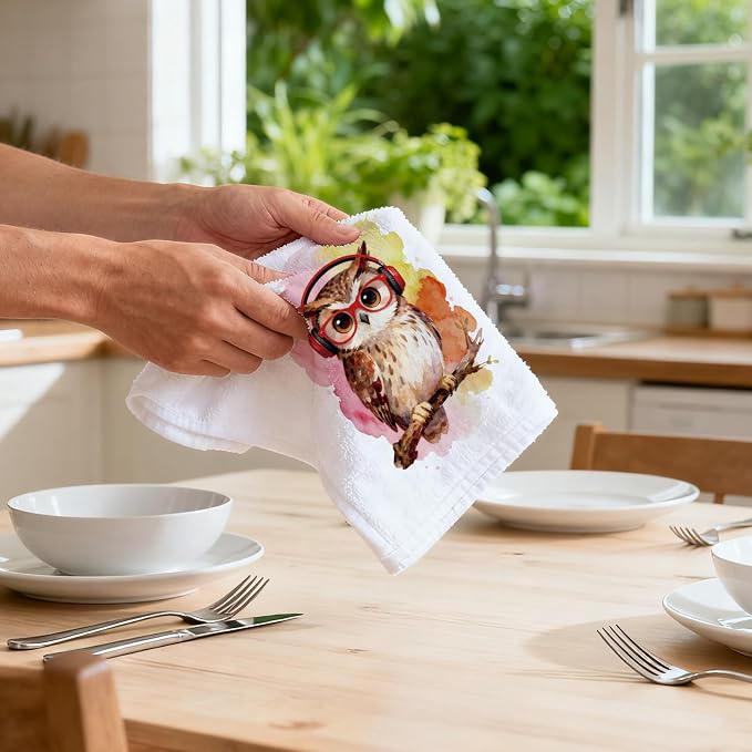 CUTHOLLOW Owls Decorative Kitchen Towels Set of 4, 15.74"x23.62" Soft & - Image 6