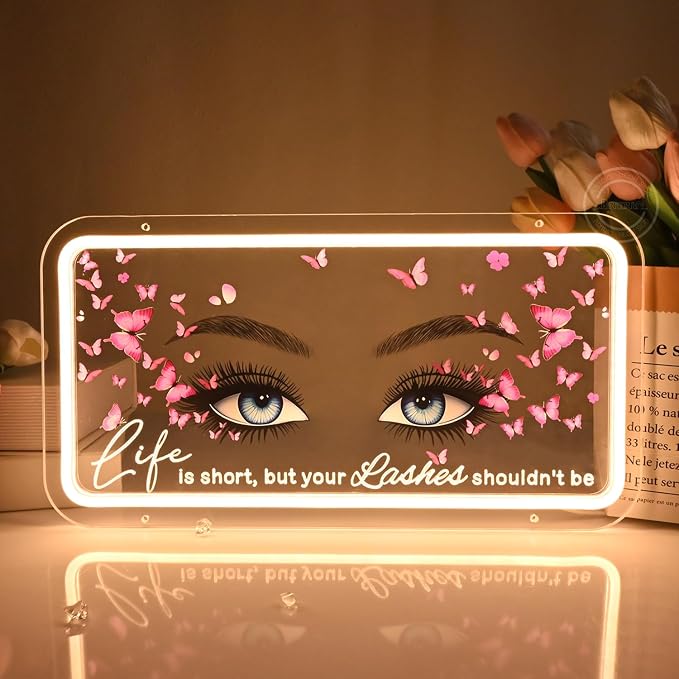 Britrio Lashes Neon Sign Light for Beauty Salon Eyelash Extension Studio by Britrio