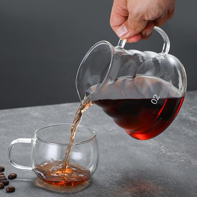 Pour Over Coffee Maker 600ML/20oz, Heat Resistance Borosilicate Glass Dripper - Image 8