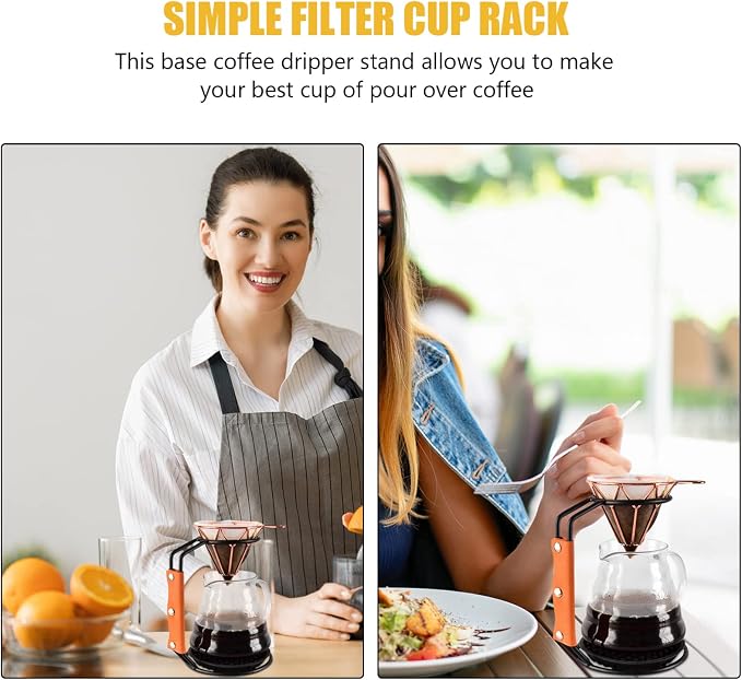 SHERCHPRY Pour Over Coffee Dripper Stand, Filter Cup Holder, Stainless Steel - Image 7