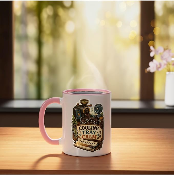 Cooling Tray Calm Coffee Roasting Ceramic Mug - Image 3