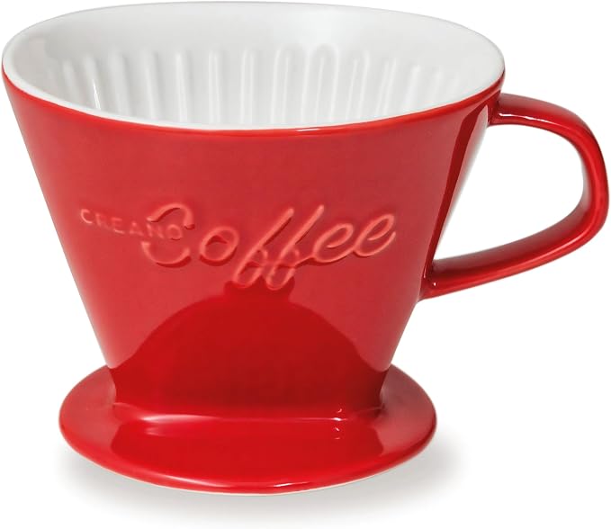 Creano XXL Porcelain Coffee Dripper Red by Creano