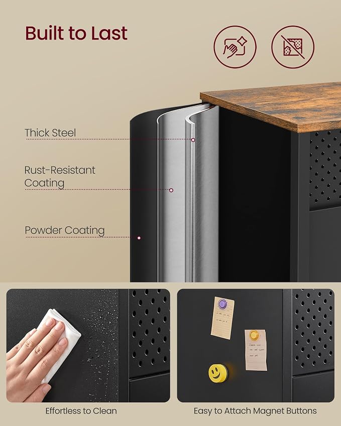 SONGMICS Storage Cabinet, Metal Cabinet, Sideboard - Image 4