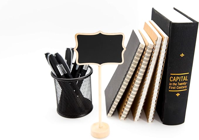 15 Pack Wood Mini Chalkboard Signs Small Rectangle Chalkboards Blackboard - Image 8