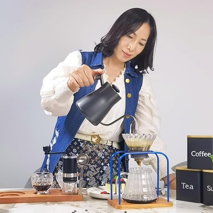 SOTECH Pour on coffee drips, filter Wooden stand Glass sharing pot - Image 3