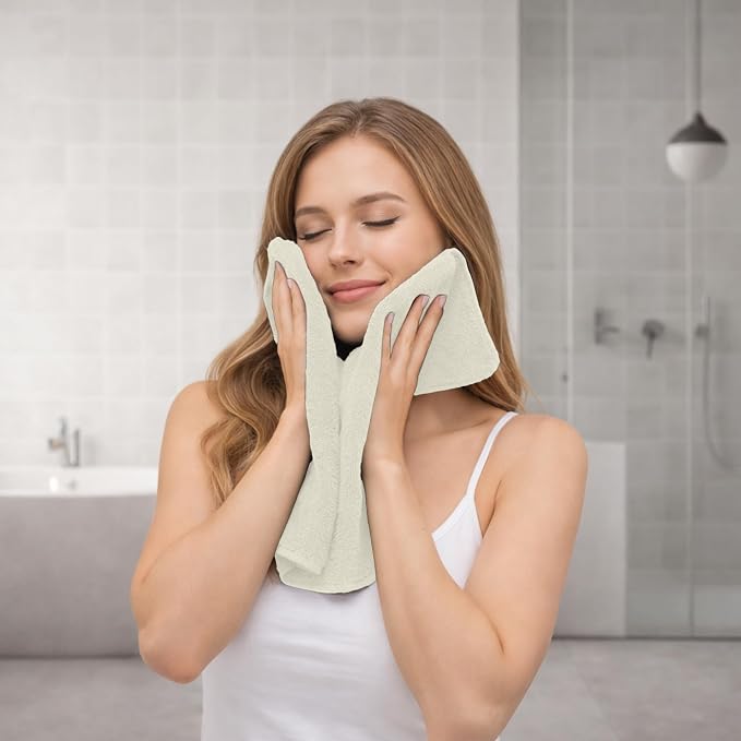 RIVERSIDE Pack of 8 Towels Set, 2 Large Bath, 2 Hand, 4 Face Washcloths - Image 4