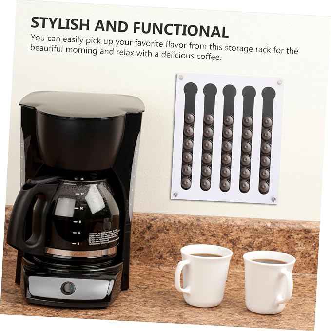 PRETYZOOM Coffee Pod Holder Capsule Storage Mount Capsule Organizer Kitchen - Image 9