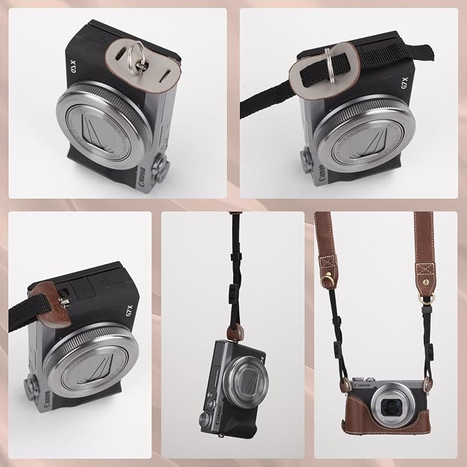 Rieibi G7 X G7X II G7X III Case, Vintage Leather Camera Case - Image 5