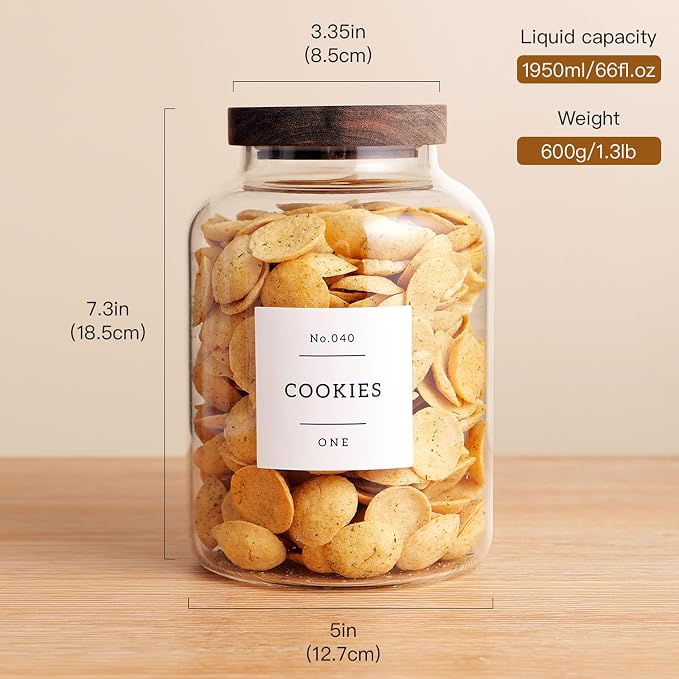 CZHQSMZ Set Of 2 Large Glass Jar - Image 3