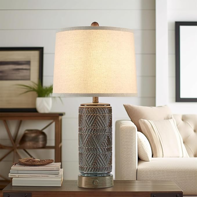 RORIA Set of 2 Farmhouse Table Lamps - Image 4
