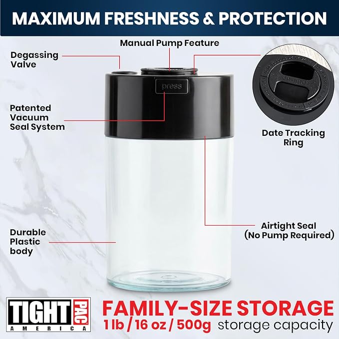 COFFEEVAC Pump It Out Airtight Coffee Container - Image 4