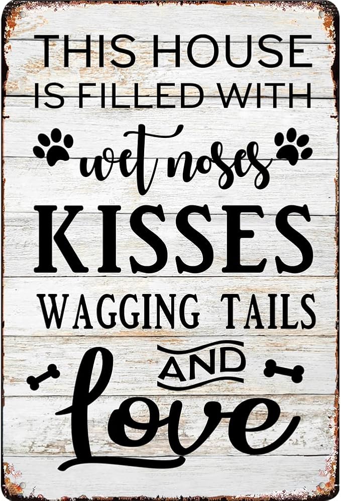 Funny Dog Rules Metal Wall Decor by Unknown