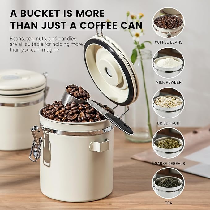 Airtight Coffee Container with Date Tracker & Spoon - Image 2