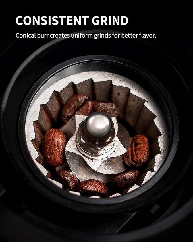 KIDISLE Conical Burr Espresso Grinder, 35 Precise Settings Electric Coffee Bean - Image 3