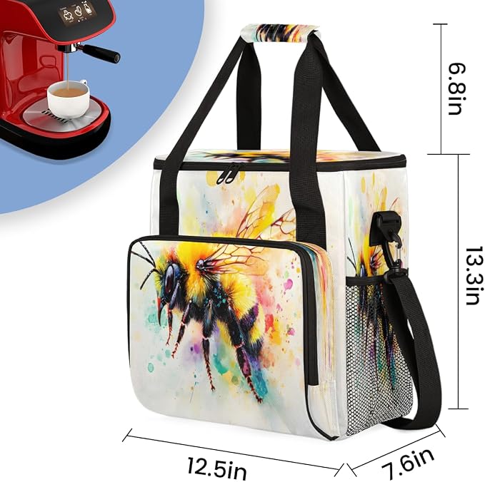 Bee Print Coffee Machine Bag Compatible - Image 2