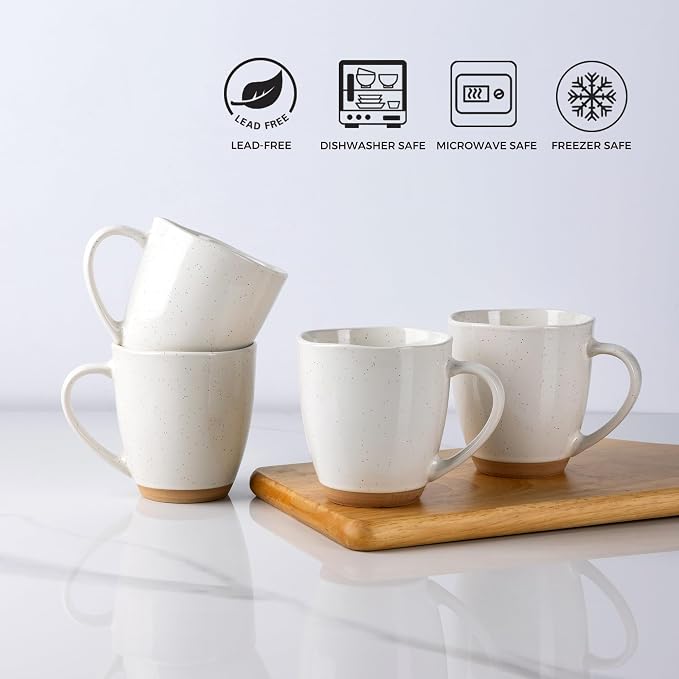 AmorArc 12oz Coffee Mugs, Ceramic Coffee Mugs set of 4 - Image 5